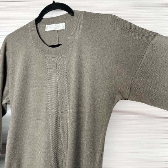 SHIRIN Scotland Cashmere Silk Tunic Long Sweater Gray Lightweight Split Front S - Picture 6 of 12